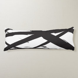 白黒抽象芸術モダンアートライン装飾 ボディピロー