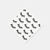 白黒抽象芸術モダン可愛い目のパターン スタンダードカクテルナプキン (角)