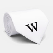 白黒抽象芸術モノグラム ネクタイ (ロール)