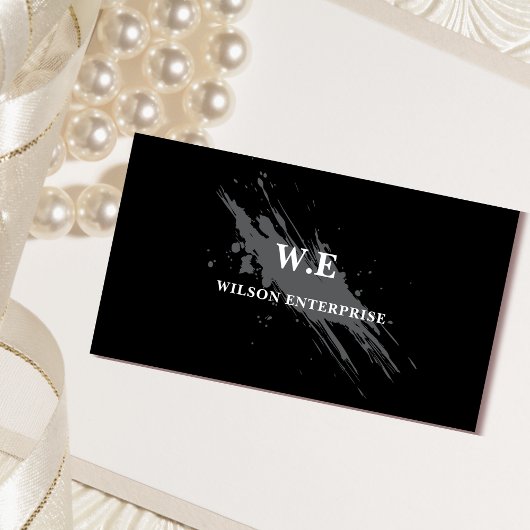 白黒抽象芸術ユニークclassic名刺 名刺