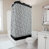白黒抽象芸術ラインシャワーカーテン シャワーカーテン (インサイチュ)