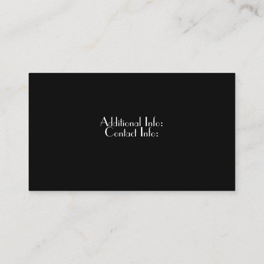 白黒抽象芸術ライン名刺 名刺 (裏面)