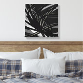 白黒抽象芸術リボン |シャドウとライト キャンバスプリント (インサイチュ (寝室))