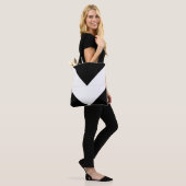 白黒抽象芸術三角形 トートバッグ (モデル)