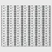 白黒抽象芸術円の三角形パターン ラッピングペーパー (フラット)