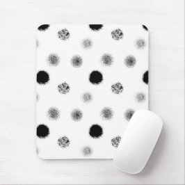 白黒抽象芸術円パターンマウスパッド マウスパッド