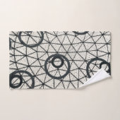 白黒抽象芸術円パターン バスタオルセット (ハンドタオル)