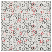 白黒抽象芸術円パターン ファブリック (見本)