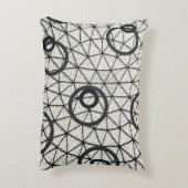 白黒抽象芸術円 アクセントクッション (裏面(縦))
