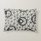 白黒抽象芸術円 アクセントクッション (裏面)