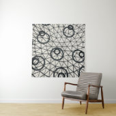白黒抽象芸術円 タペストリー (インサイチュ(横))