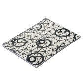 白黒抽象芸術円 ノートブック (左側)