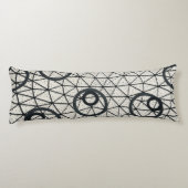白黒抽象芸術円 ボディピロー (裏面)