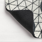 白黒抽象芸術円 マウスパッド (コーナー)