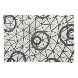 白黒抽象芸術円 枕カバー