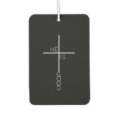 白黒抽象芸術十字架 カーエアーフレッシュナー (正面)