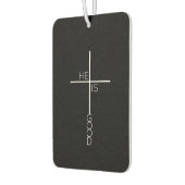 白黒抽象芸術十字架 カーエアーフレッシュナー (左)