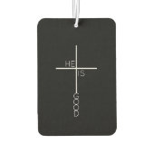 白黒抽象芸術十字架 カーエアーフレッシュナー (裏面)