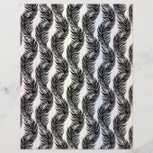 白黒抽象芸術孔雀の羽毛パターン (正面)