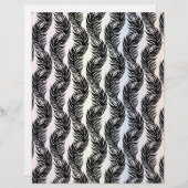 白黒抽象芸術孔雀の羽毛パターン (正面/裏面)