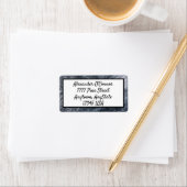 白黒抽象芸術差出人住所ラベル ラベル (インサイチュ)