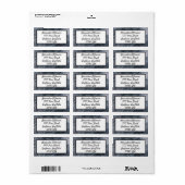 白黒抽象芸術差出人住所ラベル ラベル (フルシート)