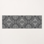 白黒抽象芸術幾何パタモダンーン ヨガマット (裏面(横))