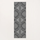 白黒抽象芸術幾何パタモダンーン ヨガマット (裏面)