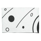 白黒抽象芸術幾何学模様 枕カバー (正面左)