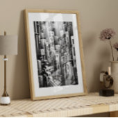 白黒抽象芸術幾何学的アートプリント ポスター