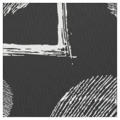 白黒抽象芸術幾何形状パターン ファブリック (クローズアップ)