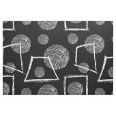 白黒抽象芸術幾何形状パターン ファブリック (ファットクウォーター)