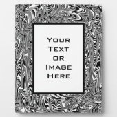 白黒抽象芸術旋回 フォトプラーク (正面)