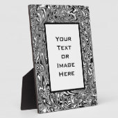 白黒抽象芸術旋回 フォトプラーク (側面)