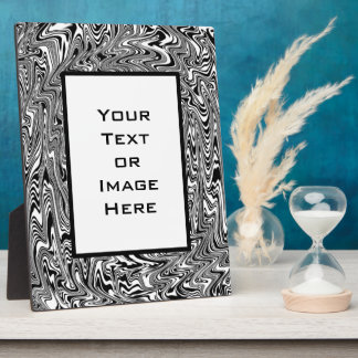 白黒抽象芸術旋回 フォトプラーク