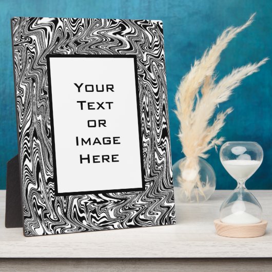 白黒抽象芸術旋回 フォトプラーク (側面)