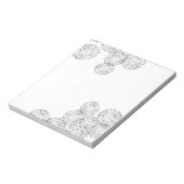 白黒抽象芸術春の花 ノートパッド (回転)