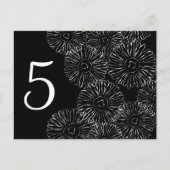 白黒抽象芸術春の花 ポストカード (正面)