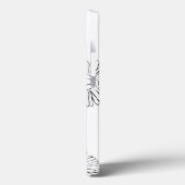 白黒抽象芸術春の花 Case-Mate iPhoneケース (裏面 / 左)