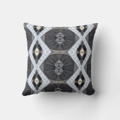 白黒抽象芸術枕 クッション (裏面)