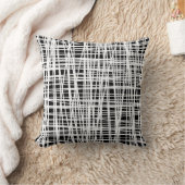 白黒抽象芸術枕 クッション (ブランケット)