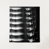 白黒抽象芸術構造 タペストリー (正面)