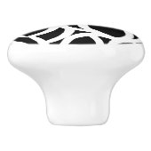 白黒抽象芸術模様セラミックプル セラミックノブ (側面)