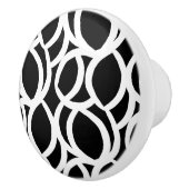 白黒抽象芸術模様セラミックプル セラミックノブ (右)