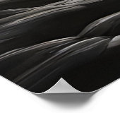 白黒抽象芸術横絵を描景 ポスター (角)