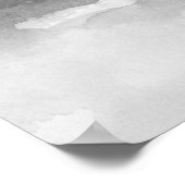 白黒抽象芸術横1 ポスター (角)