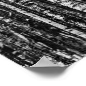 白黒抽象芸術樺の木林 ポスター (角)