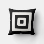 白黒抽象芸術正方形 クッション (裏面)