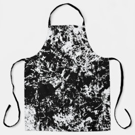 白黒抽象芸術氷形成オールオーバー エプロン