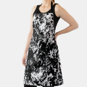 白黒抽象芸術氷形成オールオーバー エプロン (インサイチュ)